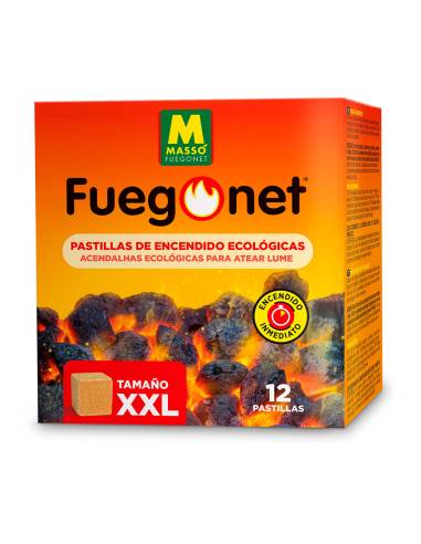 12 unidades acendalhas ecológicas fuegonet massó