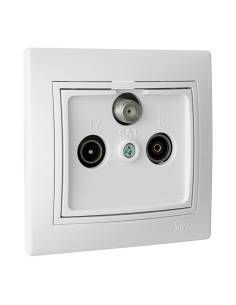 Tomada final de satélite, televisão e rádio série europa solera erp48u