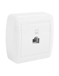 Tomada telefone rj45 cat 5e 74x72x28mm. superficie mural solera mur88u