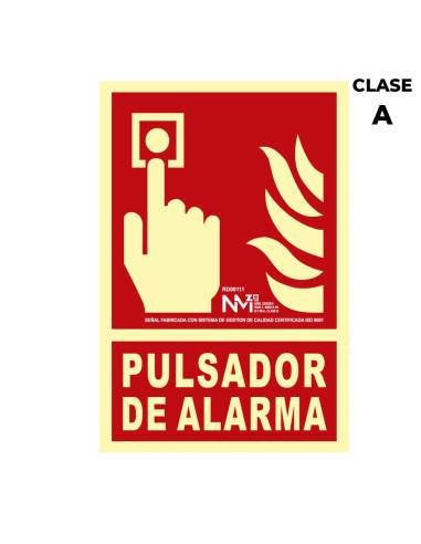 Sinal de extinção "pulsador de alarma" classe a (pcv 1mm) 21x30cm normaluz