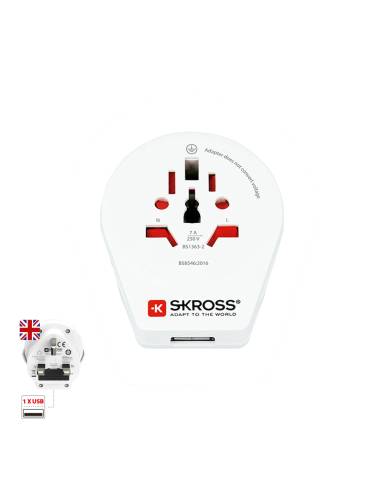 Adaptador mundial a reino unido com usb skross 1500267