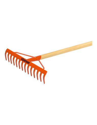 Ancinho de 14 dentes com cabo de madeira de 1,4m. stocker