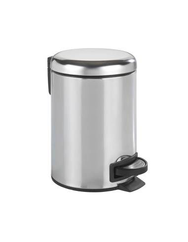 Balde do lixo com pedal inox leman, brilhante, 3l 22444100 wenko