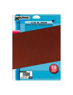 Lija Agua Grano 280 (Pack 10 Pliegos) - Imagen 1