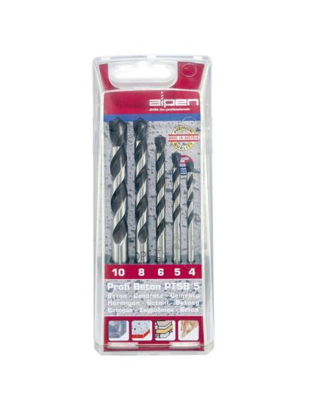 Estuche Brocas Alpen Widia Profesional Beton 5 Piezas - Imagen 1
