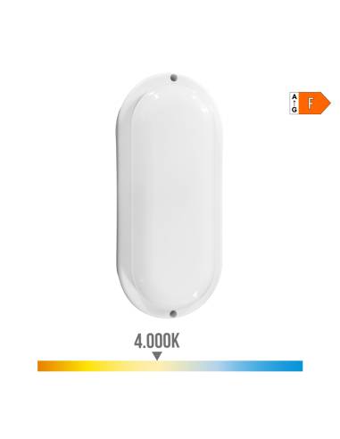 Aplique oval led com crepúsculo e sensor de movimento 18w 1820lm 4.000k edm