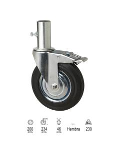 Rueda Industrial Andamio (Hembra) 200 mm. - Imagen 1