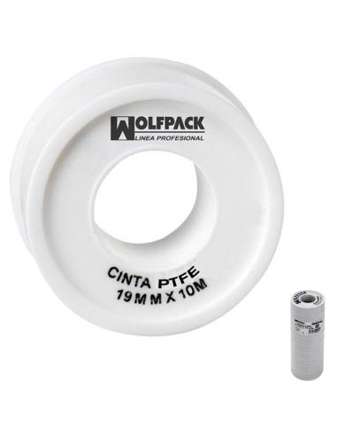 Cinta PTFE Wolfpack  12 mm. x 10 m. (Paquete 10 Rollos) - Imagen 1