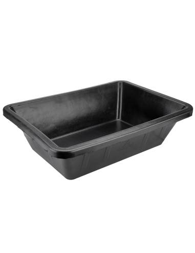 Gaveta 40 l de borracha preta resistente. ø685x505x190mm