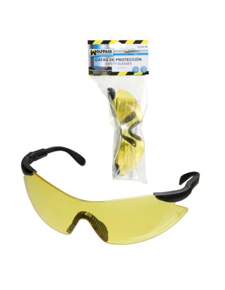 Gafas Proteccion En166 Patillas Ajustables Ambar - Imagen 1