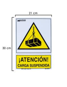 Cartel Peligro Carga Suspendida 30x21 cm. - Imagen 1