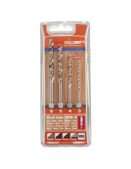 Estuche Brocas Alpen Hexagonal Madera  4 Piezas - Imagen 1