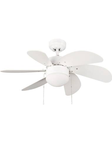 Ventilador de Techo 75cm 50W blanco con luz