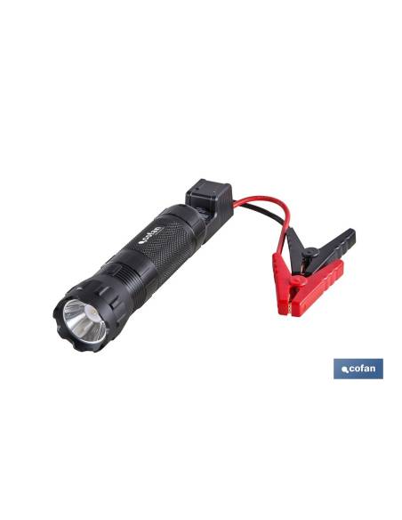 Arrancador portátil de baterías 600A con linterna Led