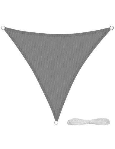 Toldo Vela Sombra Jardin Triangular Gris 5,0 x 5,0 metros.