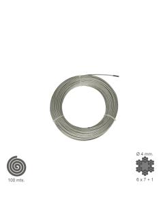 Cable Galvanizado 4 mm. (Rollo 100 Metros) No Elevacion