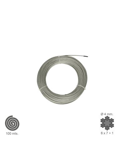 Cable Galvanizado 4 mm. (Rollo 100 Metros) No Elevacion