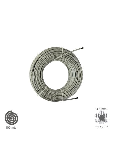 Cable Galvanizado 8 mm. (Rollo 100 Metros) No Elevacion Cable Galvanizado 8 mm. (Rollo 100 Metros) No Elevacion