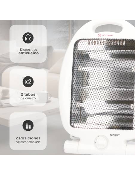 Radiador de Cuarzo Vertical 800W