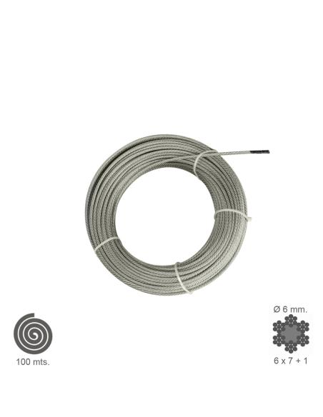 Cable Galvanizado 6 mm. (Rollo 100 Metros) No Elevacion Cable Galvanizado 6 mm. (Rollo 100 Metros) No Elevacion