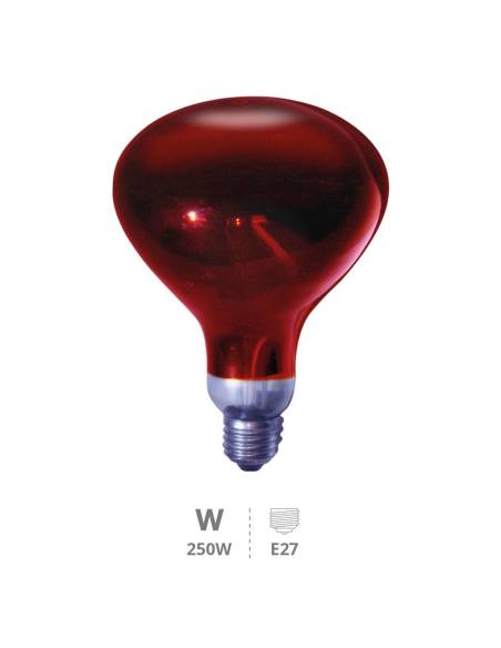 Bombilla infrarrojos Ø115mm E27 250W