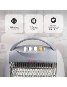 Radiador de halogéneo oscilante 400 / 800 / 1200W 2
