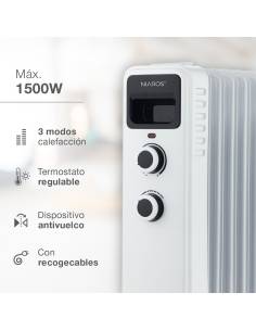 Radiador Eléctrico de Aceite 1500W 7 elementos 2