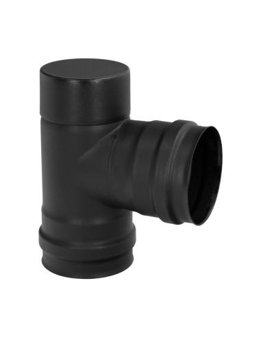 Te Tapa Estufa Pellet Vitrificado Ø80 Mm 90°