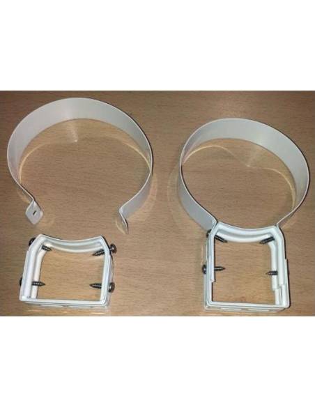 Abrazadera Circular 110mm Aluminio Blanco Calentador Abrazadera Circular 110mm Aluminio Blanco Calentador