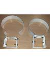Abraçadeira circular para tubo de alumínio Ø110mm lacada a branco