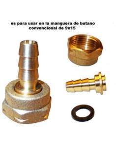 Cobre / Latón Racord 3/4 para llave Botella Gas