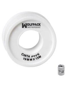 Cinta PTFE Wolfpack 19 mm. x 50 m. Grueso. (Paquete de 5 Rollos) - Imagen 1