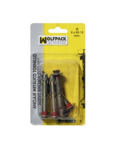 Anclaje Metálico Tornillo 8x 60/10 mm. (3 Piezas) - Imagen 1