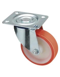 Rueda Industrial Poliuretano Placa   80 mm. - Imagen 1