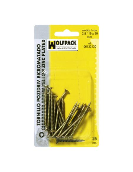 Tirafondo Pozidriv Bicromatado 4,0/20x 45 mm. (20 Piezas) - Imagen 1