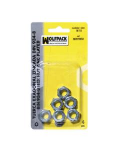 Tuerca Hexagonal Zincada Din934 M10 (6 Piezas) - Imagen 1