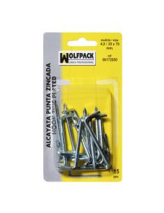 Alcayatas Punta Zincada 2,1 / 14x25 mm. (Blister 50 Piezas) - Imagen 1