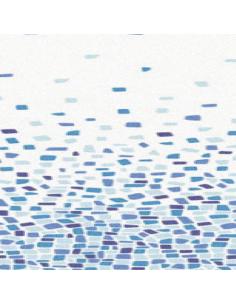 Cortina Ducha Tela Cuadrado Azul 180x200 cm. - Imagen 1