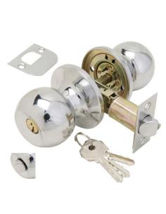 Pomo Puerta Wolfpack Con Llave Con Condena Cromado Para Entrada - Imagen 1