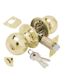 Pomo Puerta Wolfpack Con Llave Con Condena Latonado Para Entrada - Imagen 1