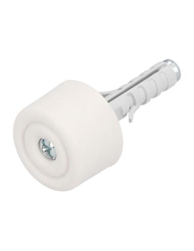 Tope Puerta Maurer Atornillar Con Taco y Tornillo Blanco - Imagen 1
