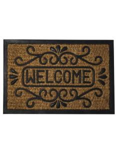 Felpudo Fibra Coco y Goma Welcome 40x60 cm. - Imagen 1