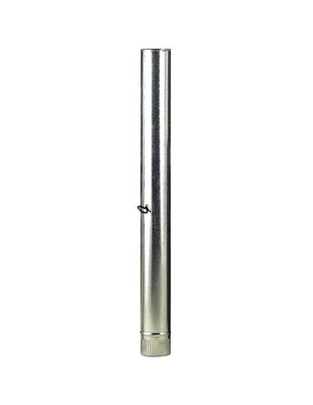 Wolfpack Tubo Estufa Acero Galvanizado Ø 120 mm, Ideal Estufas de Leña, Chimenea, Alta resistencia, Conducto Humos. Con Llave - 