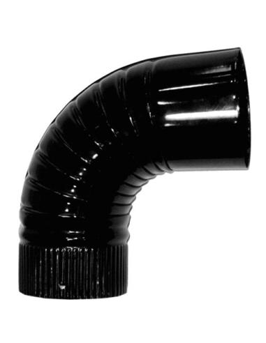 Codo Estufa Color Negro Vitrificado de 120 mm. 90°. - Imagen 1