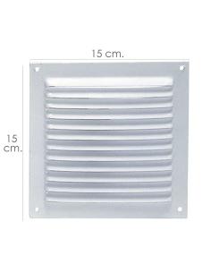 Rejilla Ventilación Atornillar  15x15 cm. Blanca Lacada - Imagen 1