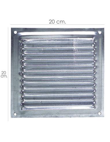 Rejilla Ventilación Atornillar  20x20 cm. Aluminio - Imagen 1