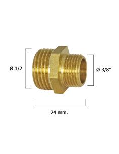 Machones Reductores Pulidos 3/8" A 1/2" - Imagen 1