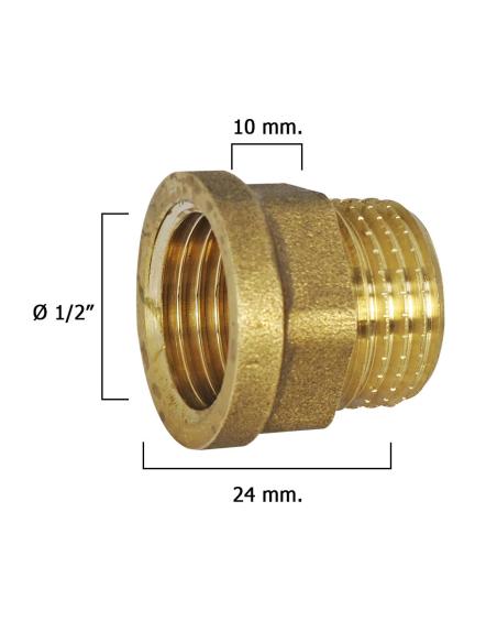 Alargadera Hexagonal Pulida 1/2x10 - Imagen 1