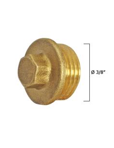 Tapon Ciego Macho Laton 3/8" - Imagen 1