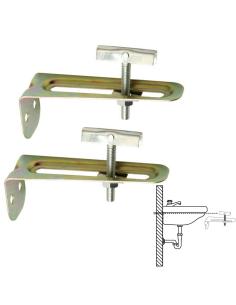 Juego Escuadras Sanitario Soporte Lavabo 10 cm. (2piezas) - Imagen 1